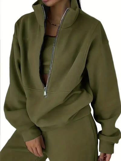 Regina | Fato de Treino com Meio Fecho de Correr