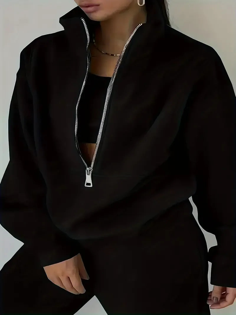 Regina | Fato de Treino com Meio Fecho de Correr