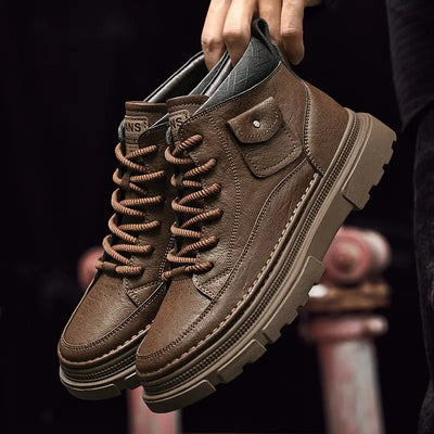 Derick | Botas ortopédicas de couro ⏐ Edição Premium