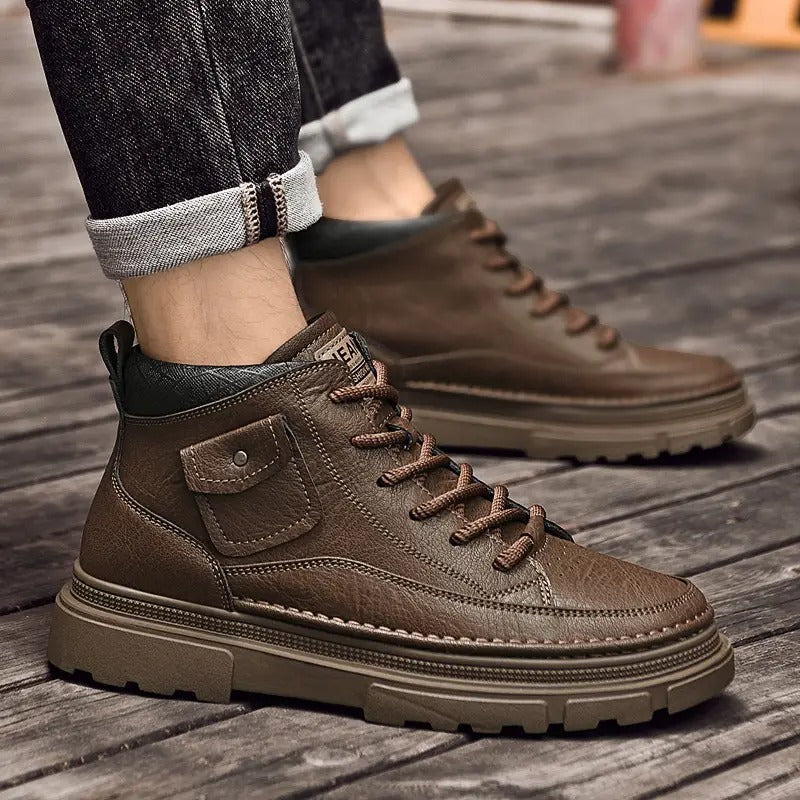 Derick | Botas ortopédicas de couro ⏐ Edição Premium