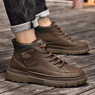 Derick | Botas ortopédicas de couro ⏐ Edição Premium