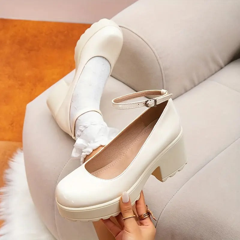 Joseane | Sapatos Ortopédicos de Couro com Plataforma ⏐ Edição Premium